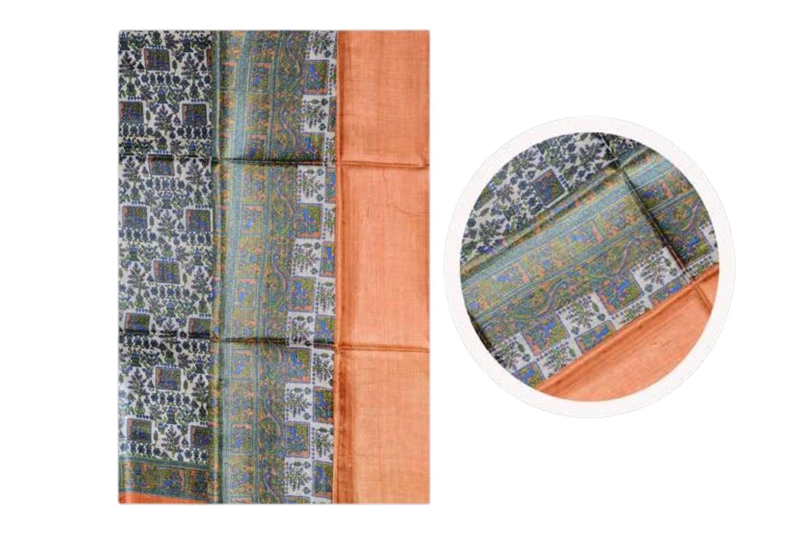 Print Fine Tussar Saree