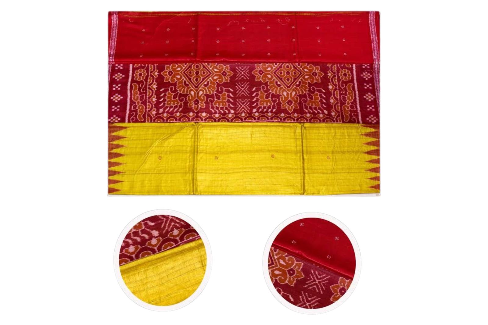Dobby Border Fine Tusser Silk Saree