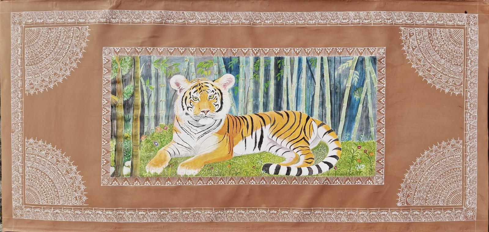 Tiger painting with Aipan   CCGMRA7236