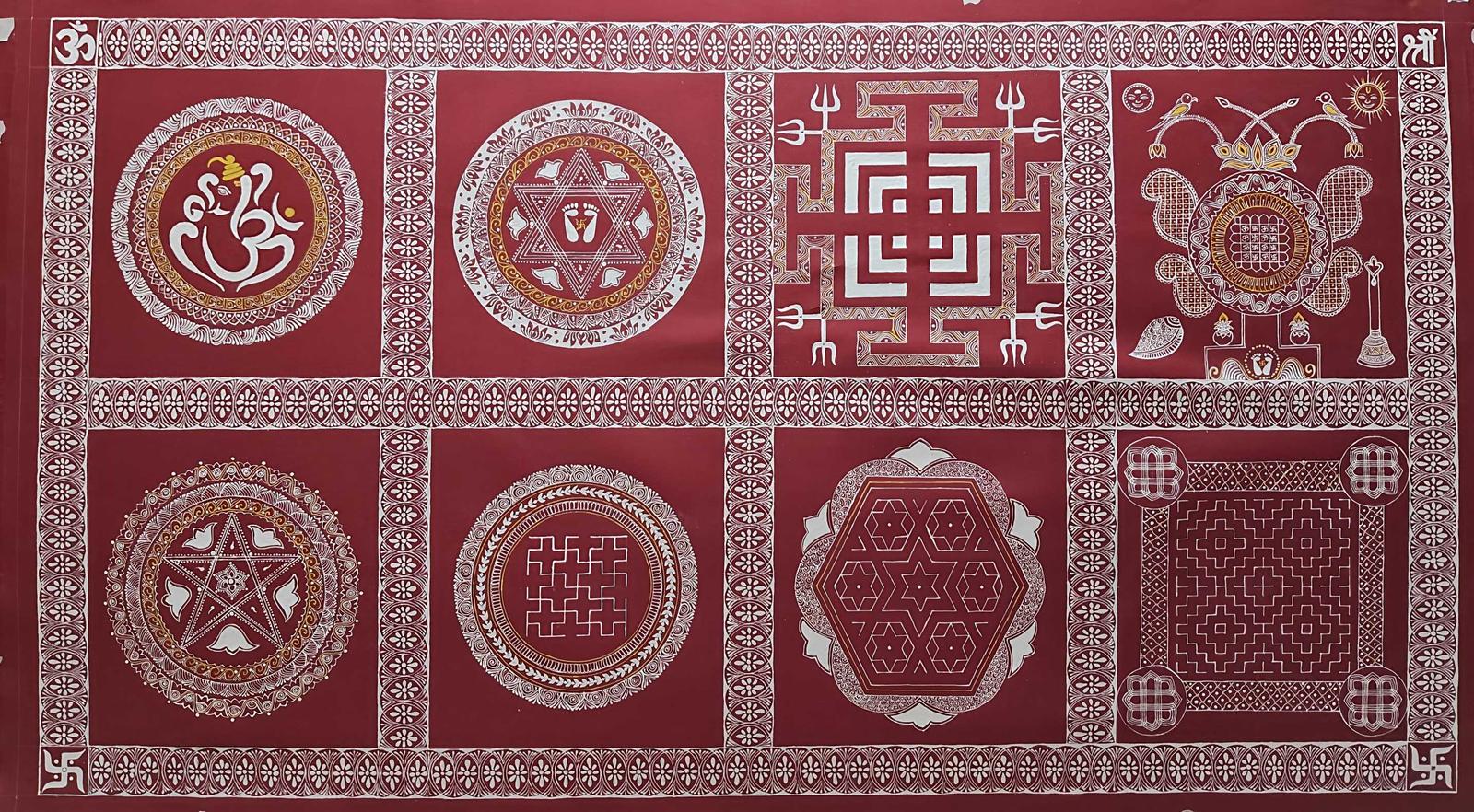 Aipan wall Hanging   CCA6236