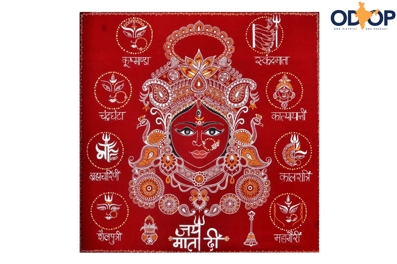 Aipanart Decorations Maa Navadurga Swaroop / ऐपण कला सजावट माँ नवदुर्गा स्वरूप 2424