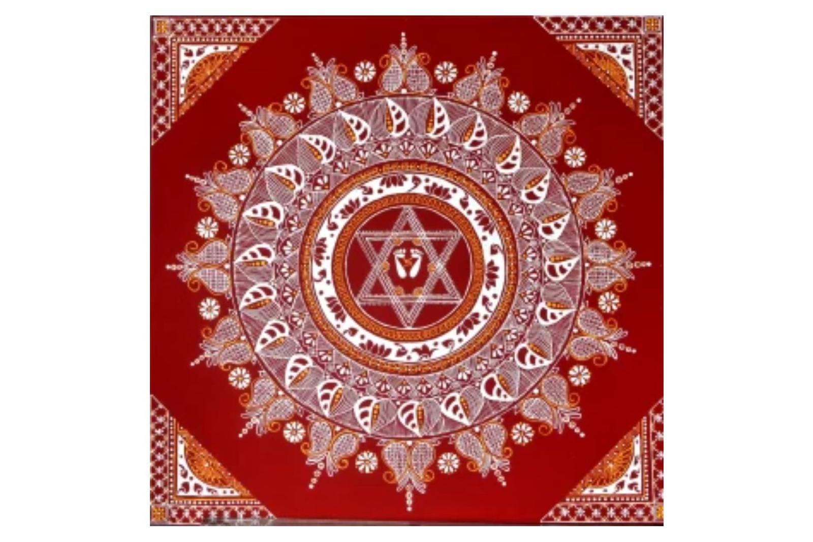 Aipanart Decorations Laxmi Pith /ऐपण कला सजावट लक्ष्मी पीठ