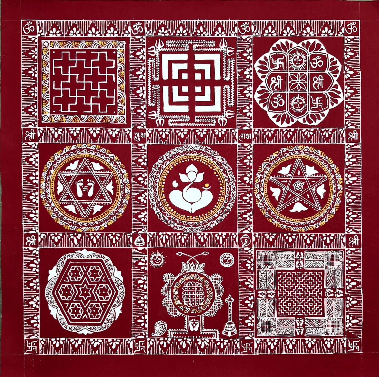 Aipanart Decorations Traditional Shubh - Ankit Aipan Collection 1818