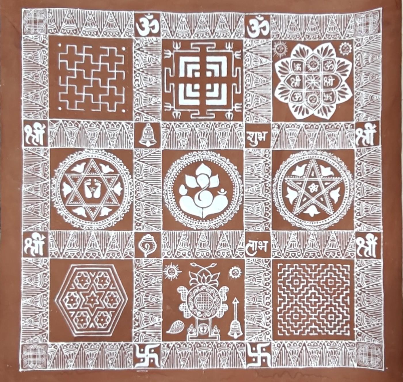 Aipanart Decorations Traditional Shubh - Ankit Aipan Collection CCGMR1818