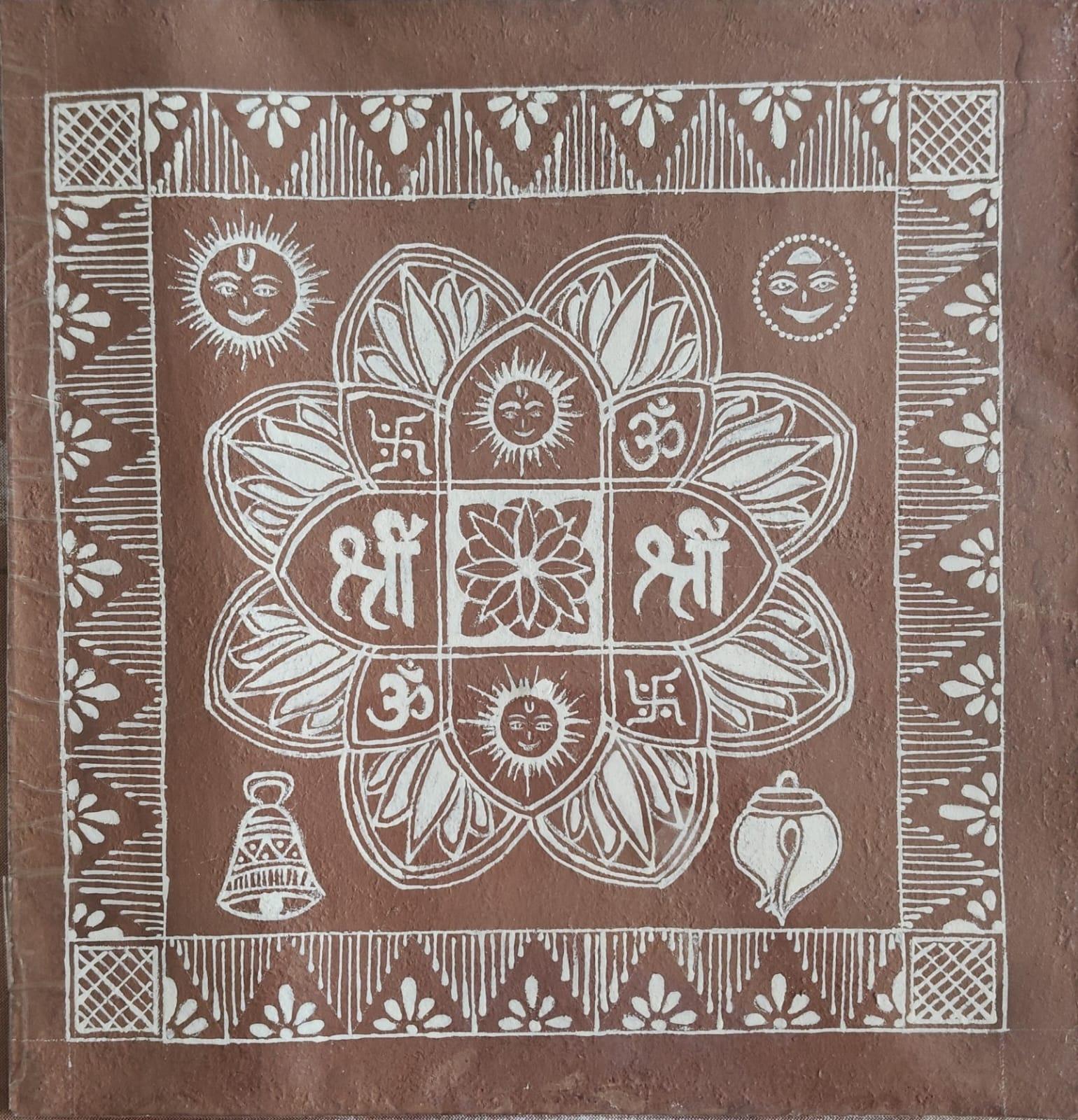 Aipanart Decoration  Surya Chowki / Namkaran Chowki GMR1212