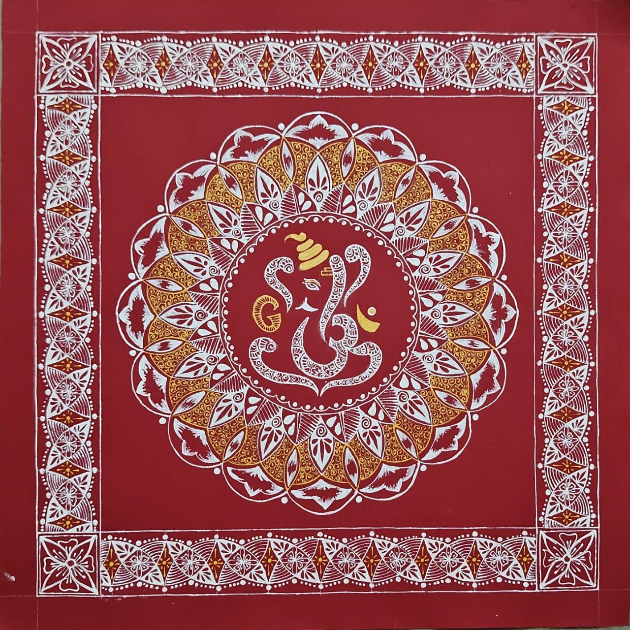 Aipanart Decorations Sri Ganesh Pith / ऐपण कला सजावट श्री गणेश पीठ 1818