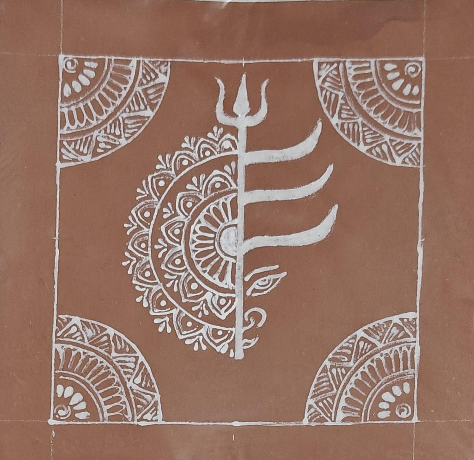 Aipanart Decoration Sri Ardhnareswar GM 66