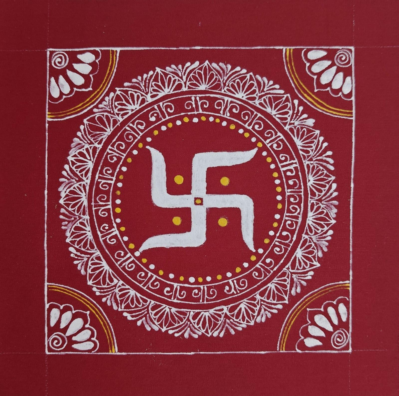 Aipanart Decorations Swastik / ऐपण कला स्वास्तिक सजावट 66