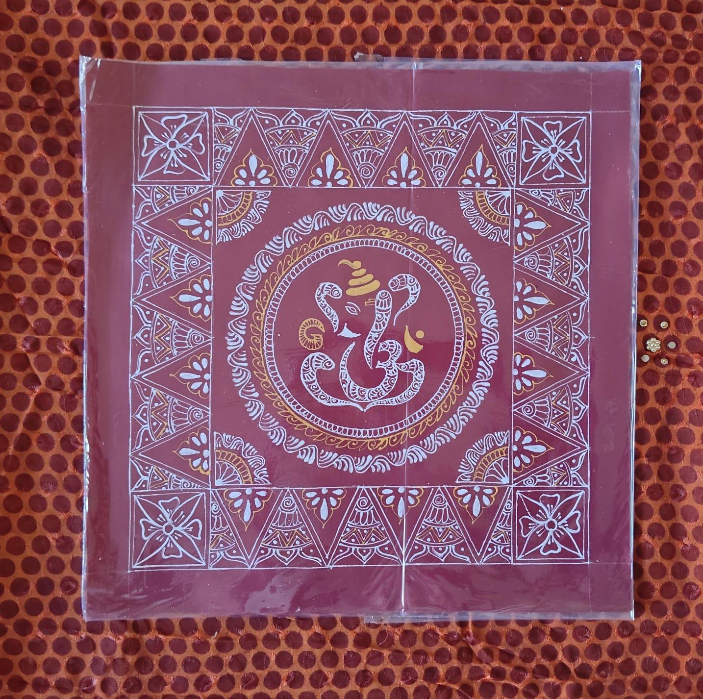 Aipanart Decoration Sri Ganesh Pith Aipan CC1212