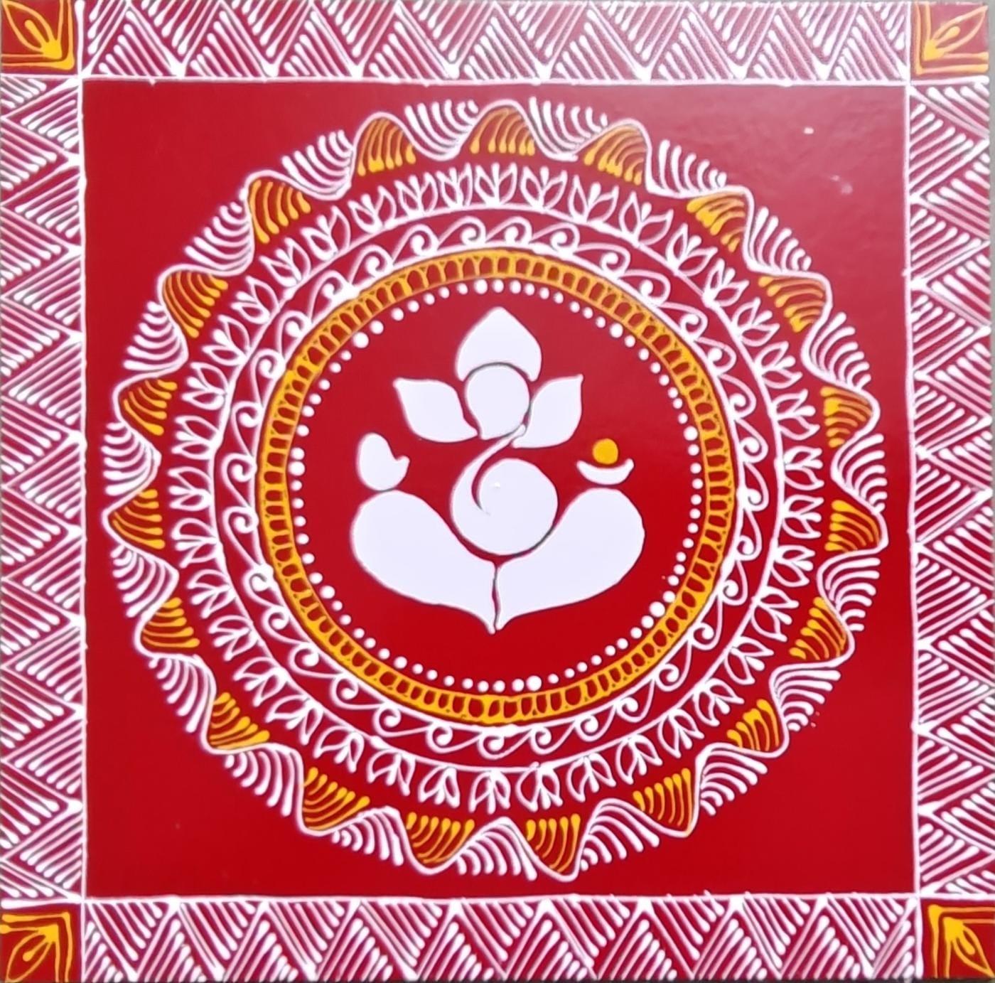 Aipanart Decoration Sri Ganesh Aipan W88