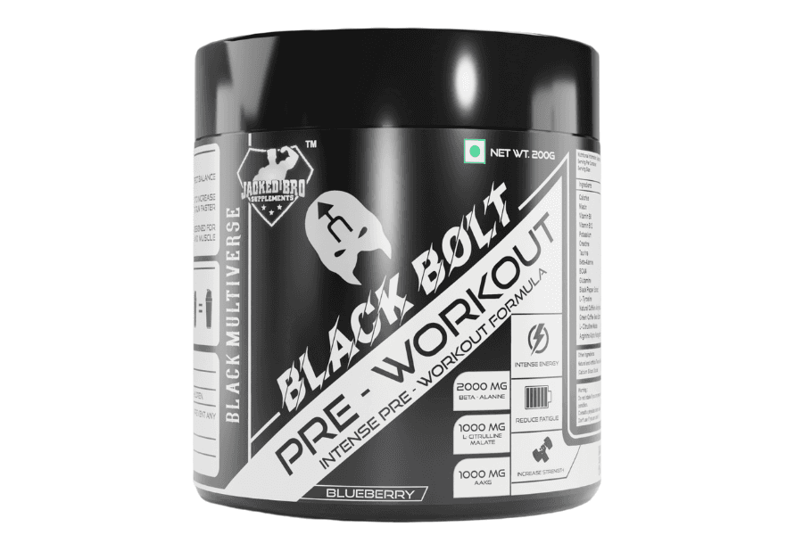 Jacked Bro Black Bolt (Blue berry) Pre Workout - 200g