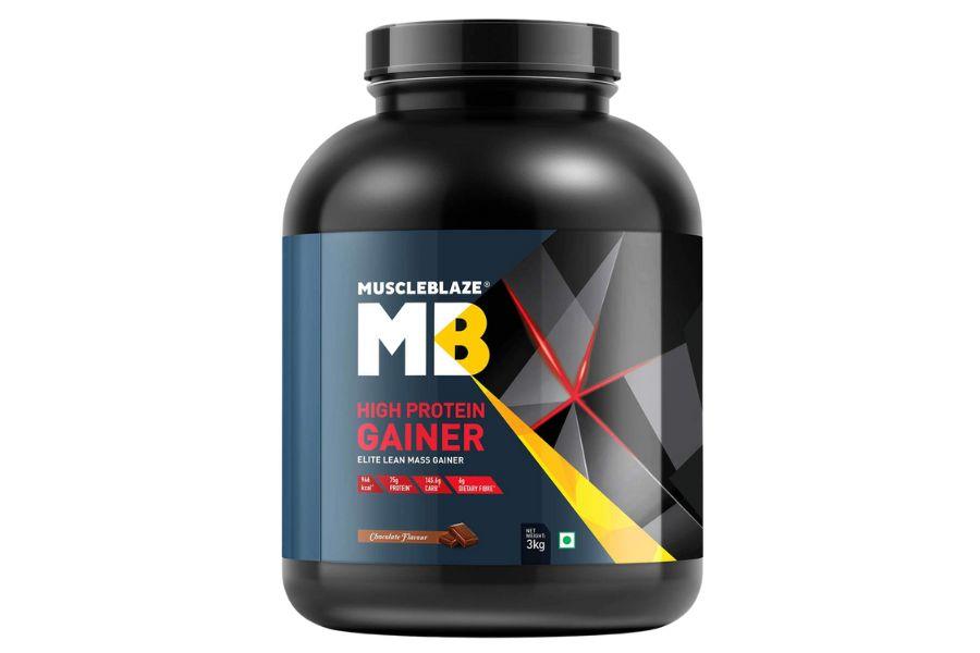 Muscle Blaze High Protein Gainer (Chocolate Flavour) 3kg - Get Shaker Free