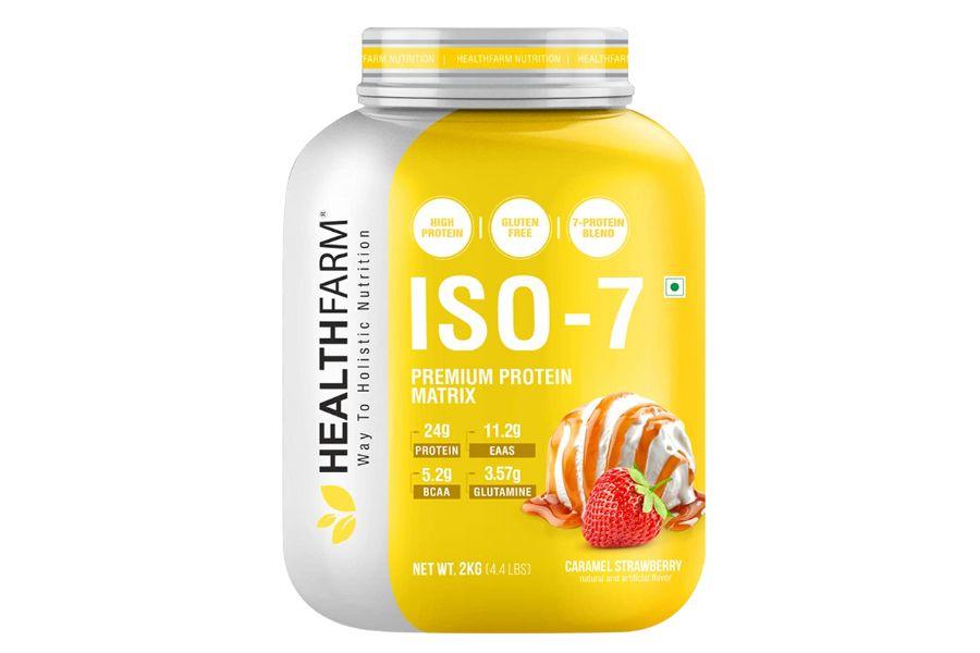 Healthfarm Iso-7 (Strawberry Caramel) 2kg - Get Shaker Free