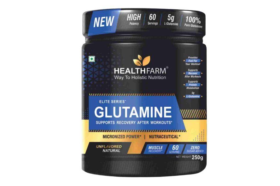 Healthfarm L-Glutamine (Unflavoured) 250gm - 50 Servings