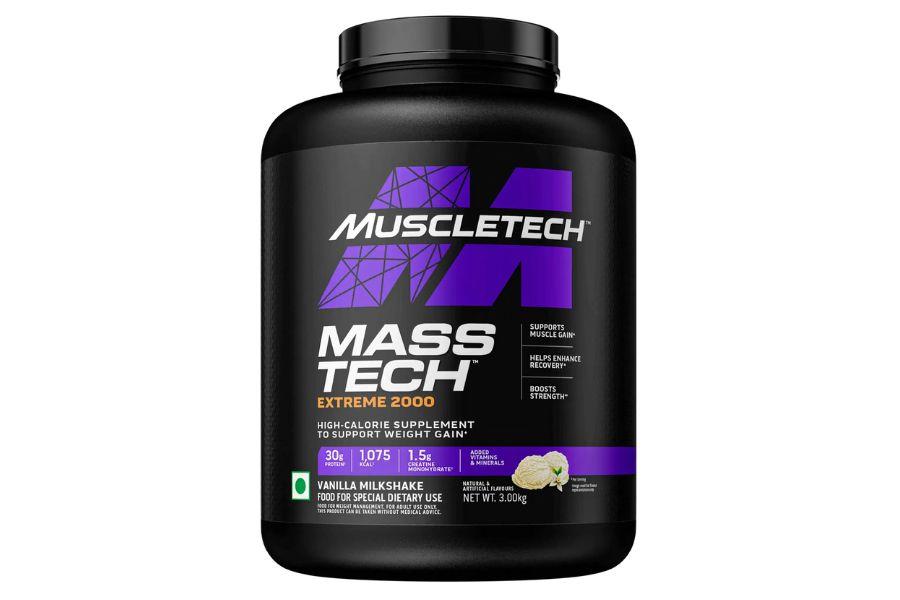 Muscletech Masstech Extreme 2000(Vanilla Milkshake) 3kg - Get Shaker Free