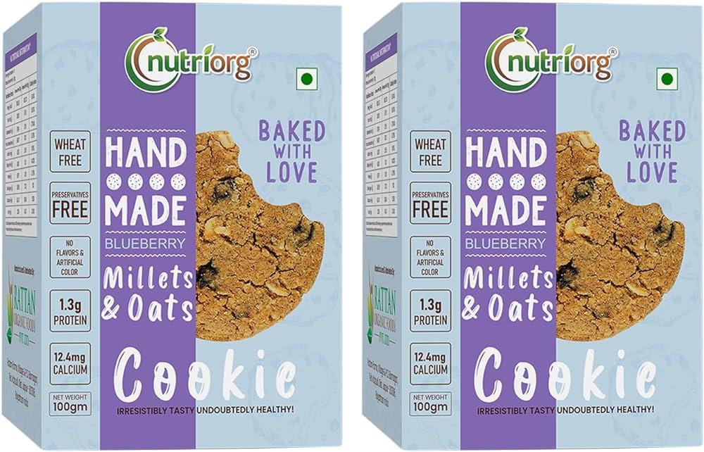 Nutriorg Blueberry Millets & Oats Cookies