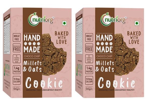 Nutriorg Chocochips Millets & Oats Cookies