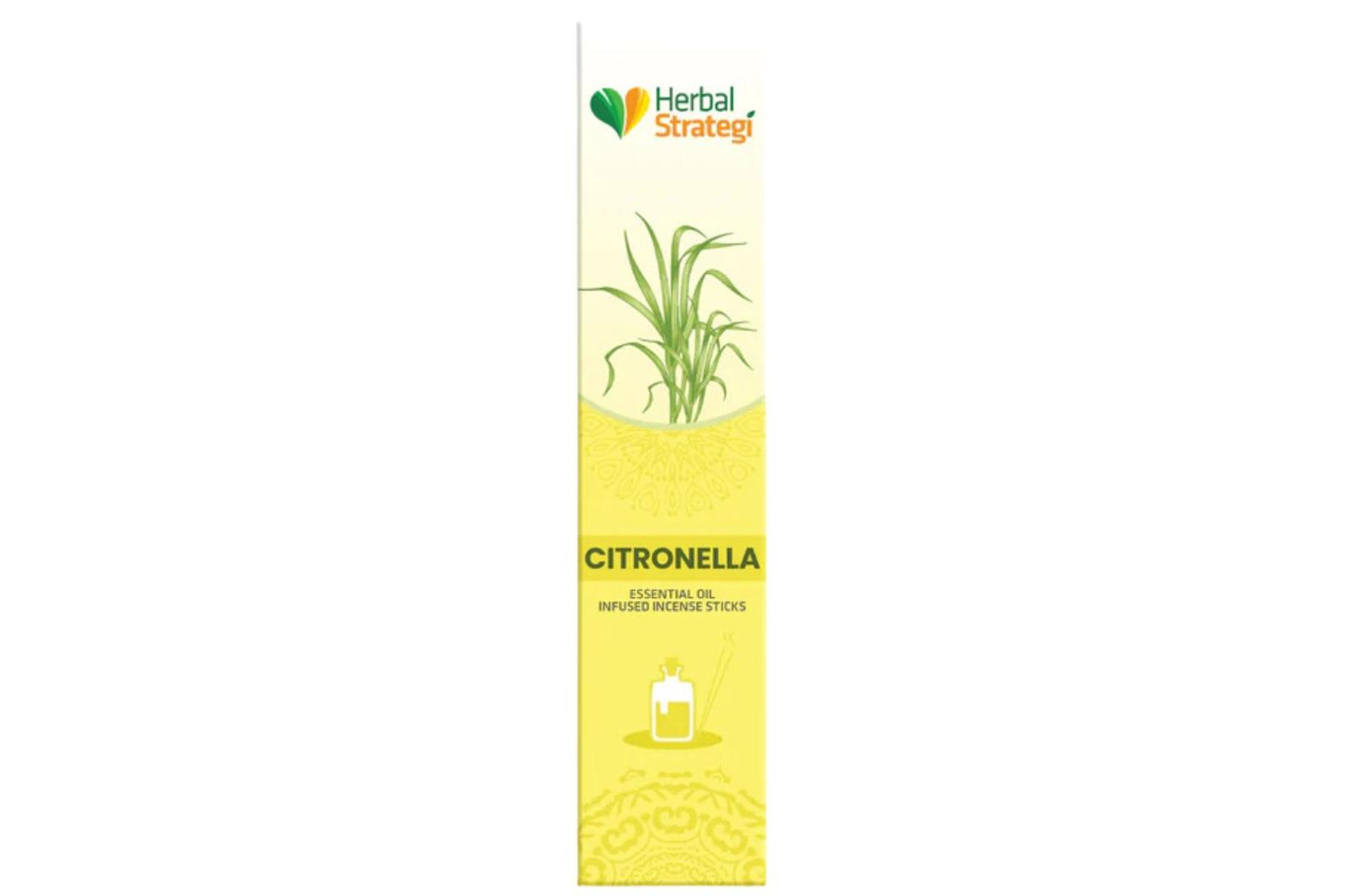 Herbal Strategi Citronella Essential Oil Infused Incense Sticks