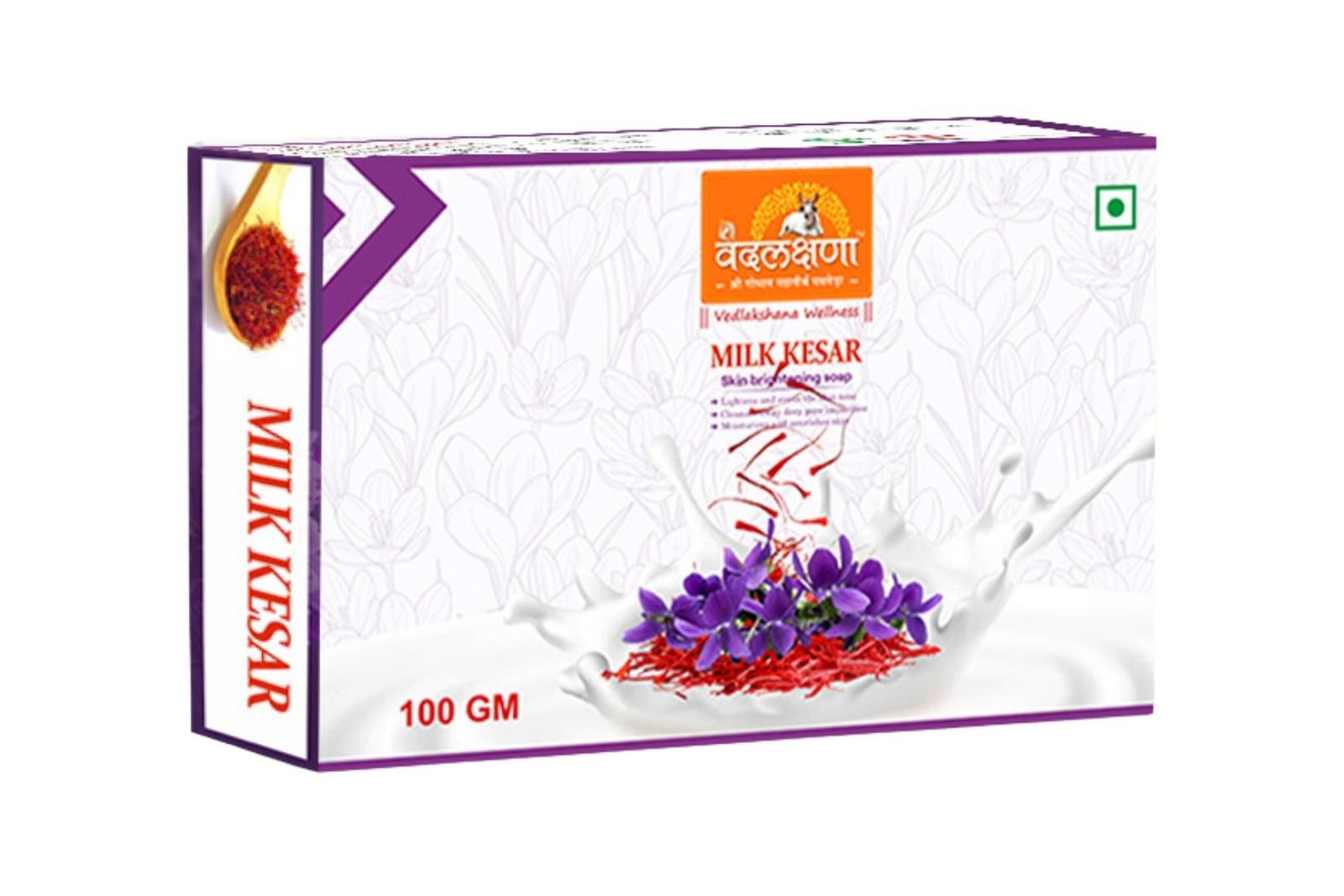 Vedlakshana Milk Kesar Soap