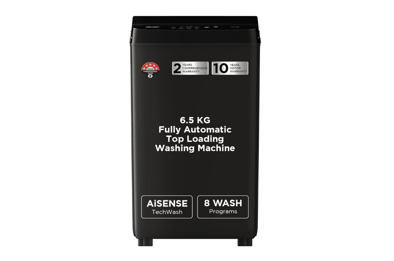 Acer 6.5 Kg 5 Star Fully-Automatic Top Loading Washing Machine (AR65HFATLH1C1MB24D, Mid Black,8 Wash Programs, Magic Filter, Robust Motor)
