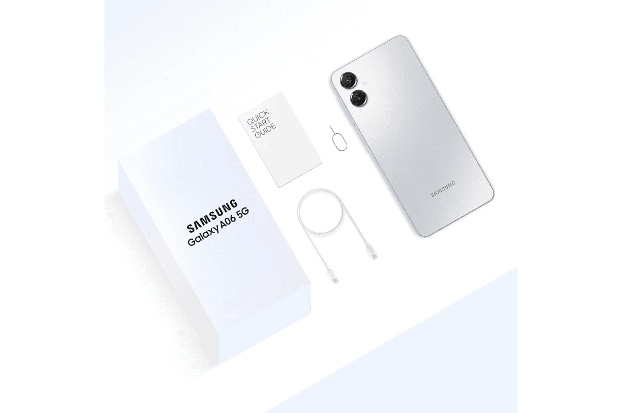 Samsung Galaxy A06 5G (Gray, 6GB RAM, 128GB Storage) | 50MP Dual Camera | 4 Gen OS Upgrades | IP54 Rating | Voice Focus