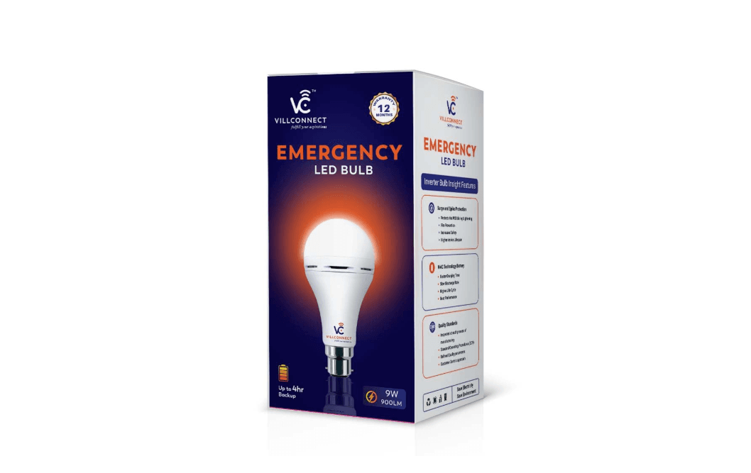 9W B22D Rechargable Emergency LED Bulb