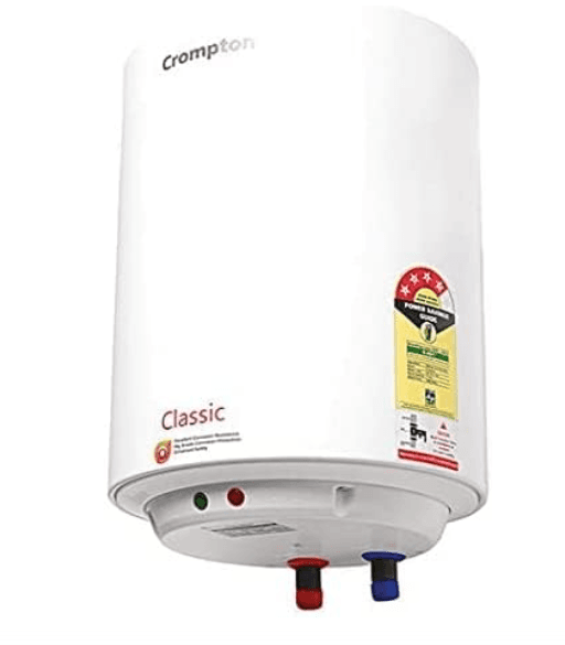  CROMPTON Classic Aswh-4010 Wall Mounted Water Heater With 4-Star Rated Energy Efficiency | Powerful Heating | Advanced Safety, White