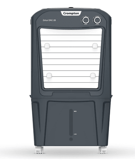 Crompton Zelus 28 Litres Desert Air Cooler for home | Large & Easy Clean Ice Chamber | 4-Way Air Deflection | High Density Honeycomb Pads | Everlast Pump | Auto Fill