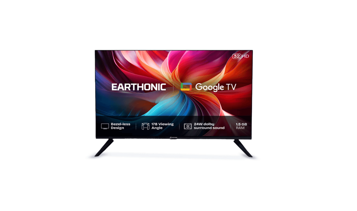 Earthonic Smart TV, HD Resolution, Adaptive sound, Crystal Processor E32HDSF	