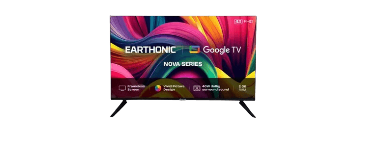 Earthonic Led Tv 43" (109cm) Google Certified Smart 4K UHD LED TV, 4K UHD Upscaling, Adaptive sound, Crystal Processor