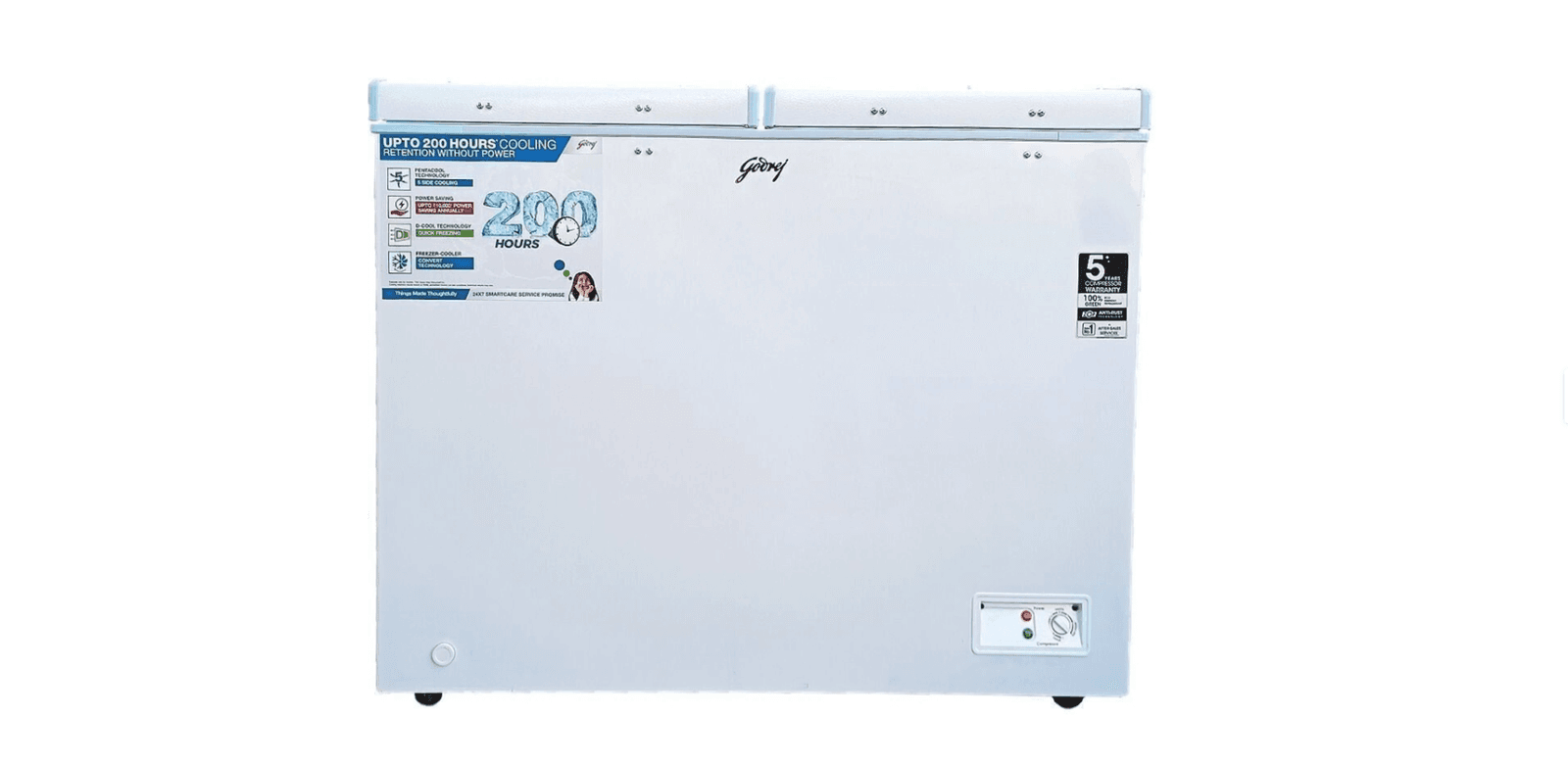 DH ESNCH 330C 2HCLP RW (305 LTRS)(2 DOORS)(3 STAR)(24131601SD00151)-FREEZER-GODREJ - 30323