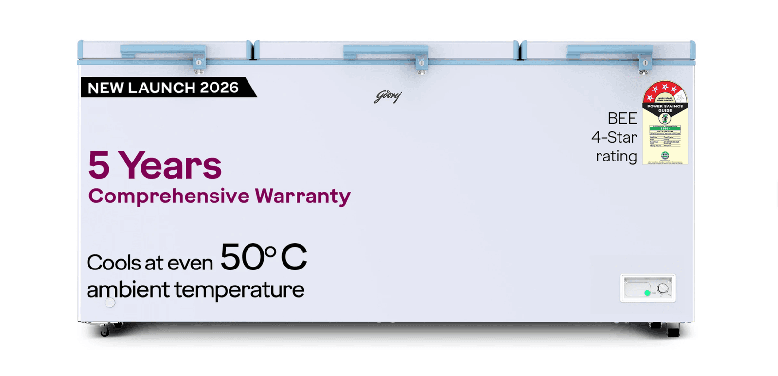 DH ESNCH 630D 3HCGP RW (605 LTRS)(3 DOORS)(4 STAR)(24131601SD00158)-FREEZER-GODREJ - 30326