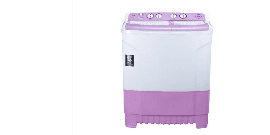 Godrej 8 KG 5 Star Semi Automatic Top Load Washing Machine | 100% Rust Proof Polypropylene | Cartridge Lint Filter (WSEDGE 80 5.0 TB3 M LVDR,Lavender)
