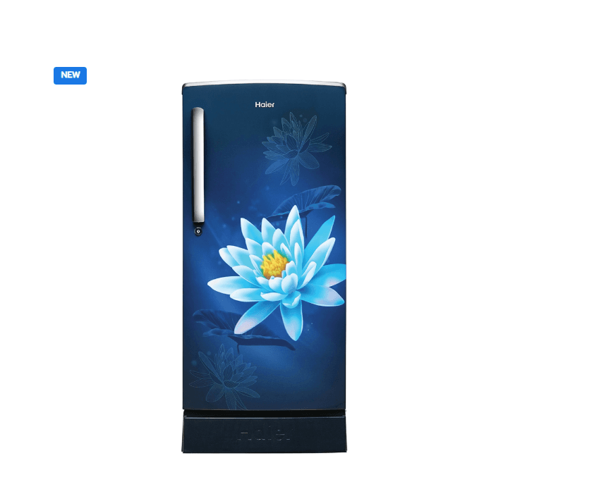 Haier 175 Litres 2 Star Blue Lotus Finish Direct Cool Single Door Refrigerator