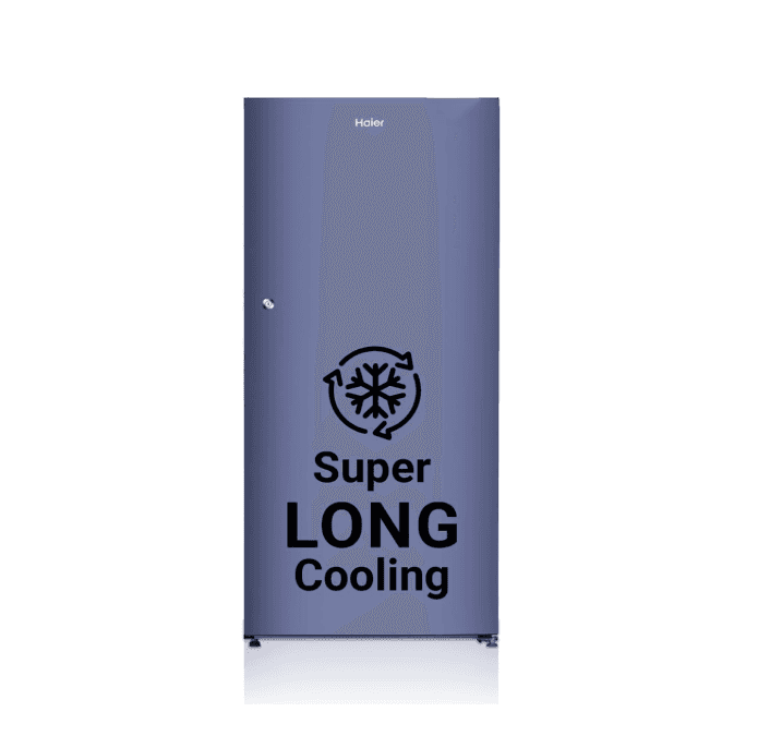 Haier 190L 2 Star Radish Blue Finish Direct Cool Single Door Refrigerator
