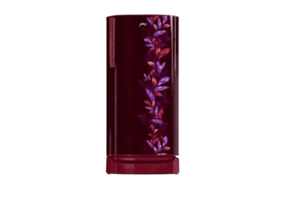 Godrej Single Door Refrigerator 183 Litres 1 Star RD ERIOPLS 205A THF LF WN Leaf Wine | Turbo cooling technology , Toughened Glass Shelf , Largest Freezer