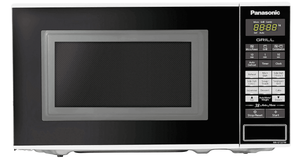 Panasonic 20L Grill Microwave Oven(NN-GT221WFDG,White, 38 Auto Cook Menus )