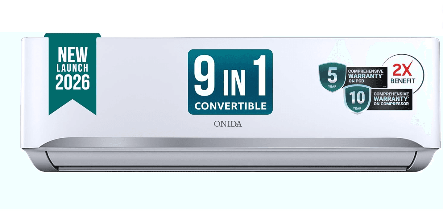Onida Falcon 9-in-1 Convertible Cooling 2 T 3 Star Split Inverter AC IR243FLCV/RV