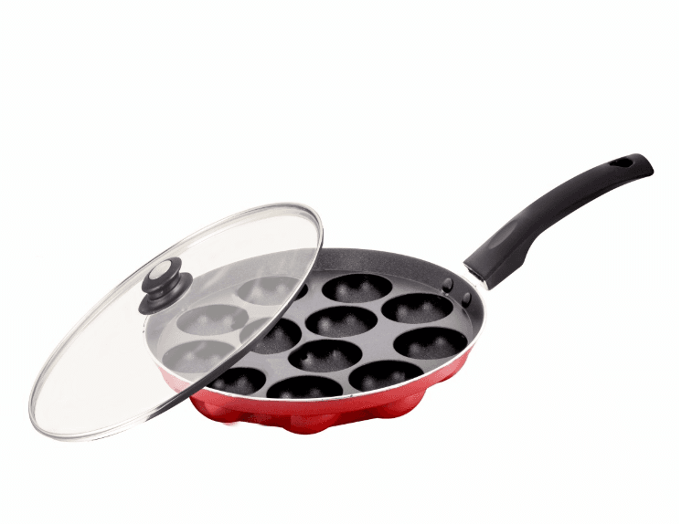 United Ekta Appam tawa with glass lid 12craters (PK0704)