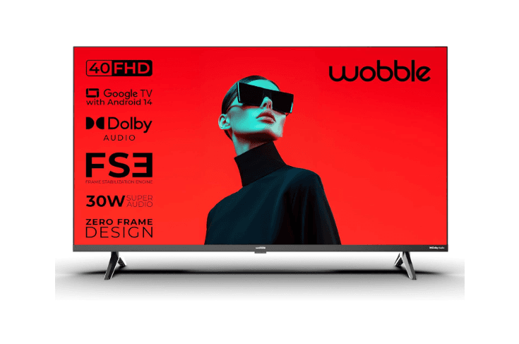 Wobble 100.3 cm (40 inches) K Series Full High Definition Smart LED TV with Google TV 5.0 (Black) WB40FDAGU2841D25