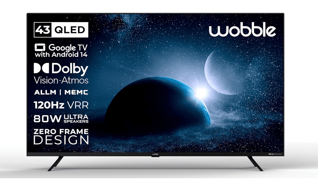 WOBBLE 43Inch X-Series Google LED TV (WB43QDXGU2875T24)