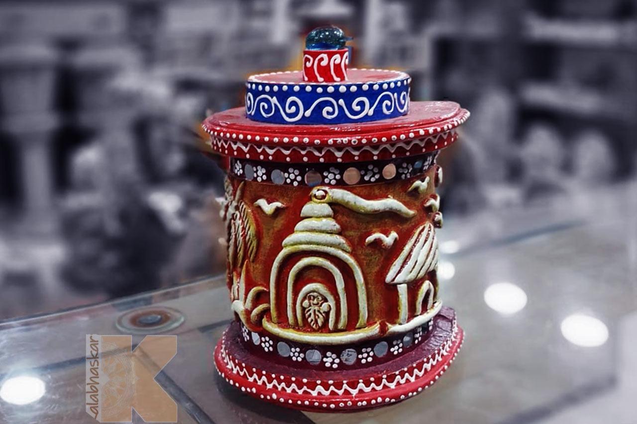 Paper Mache Lamp_k22