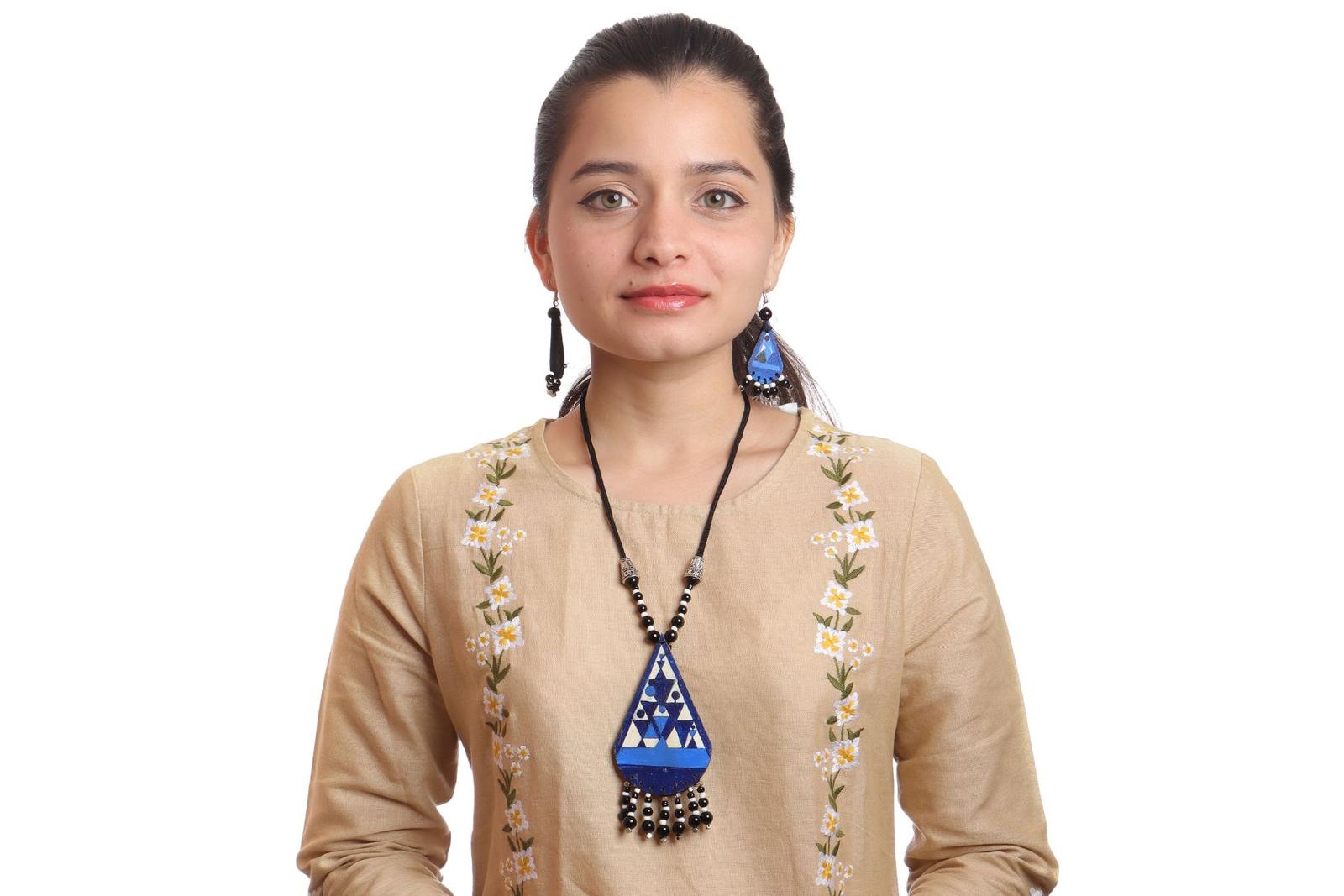 Warli Hand - Painted Necklace Set