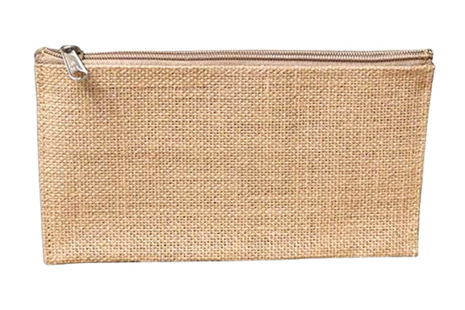 Emb Handwork Jute Plain Pouch