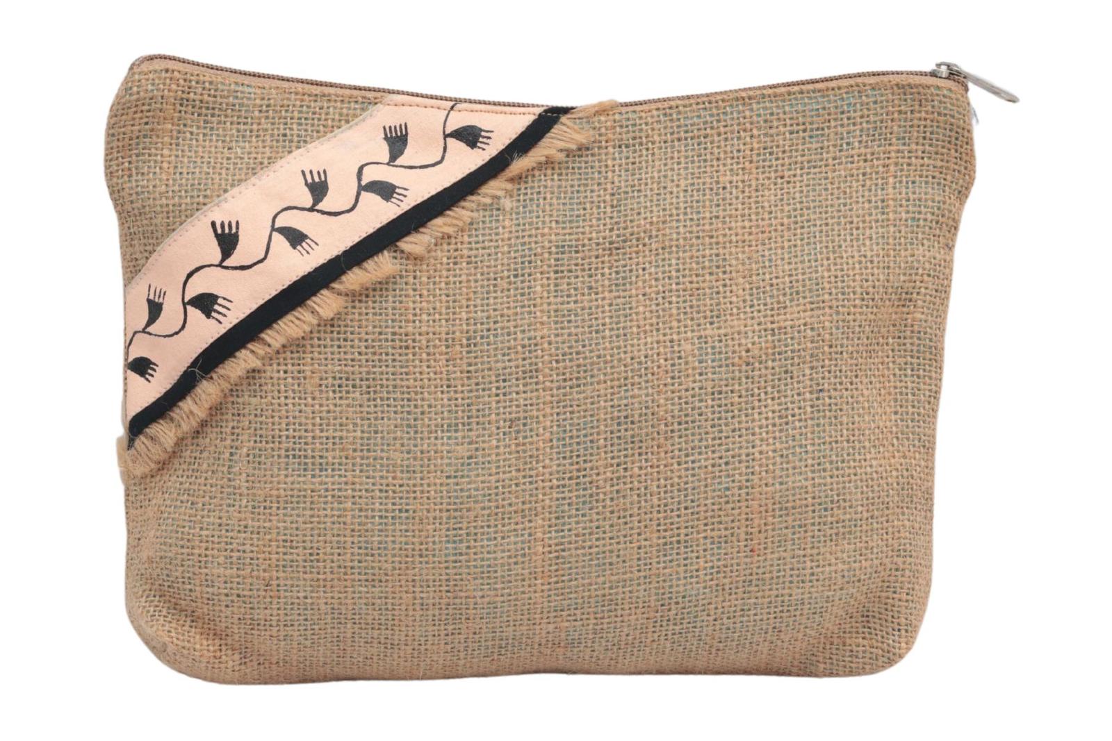 Warli Jute Pouch Bag