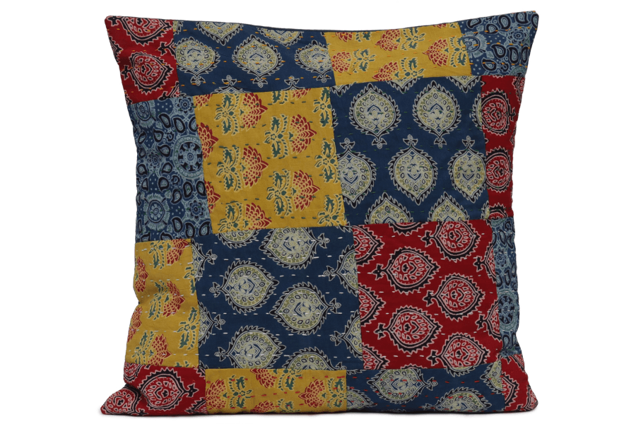 Emb Kantha Cushion Cover