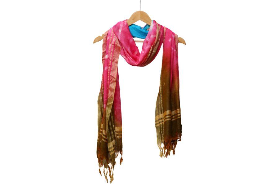 Tie & Dye Silk Dupatta - 4