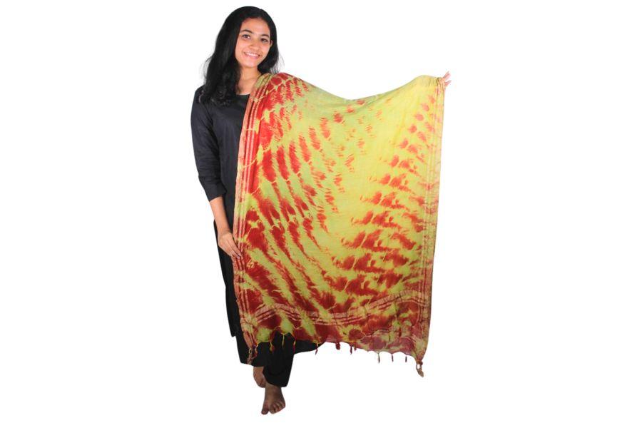 Tie & Dye Silk Dupatta - 9