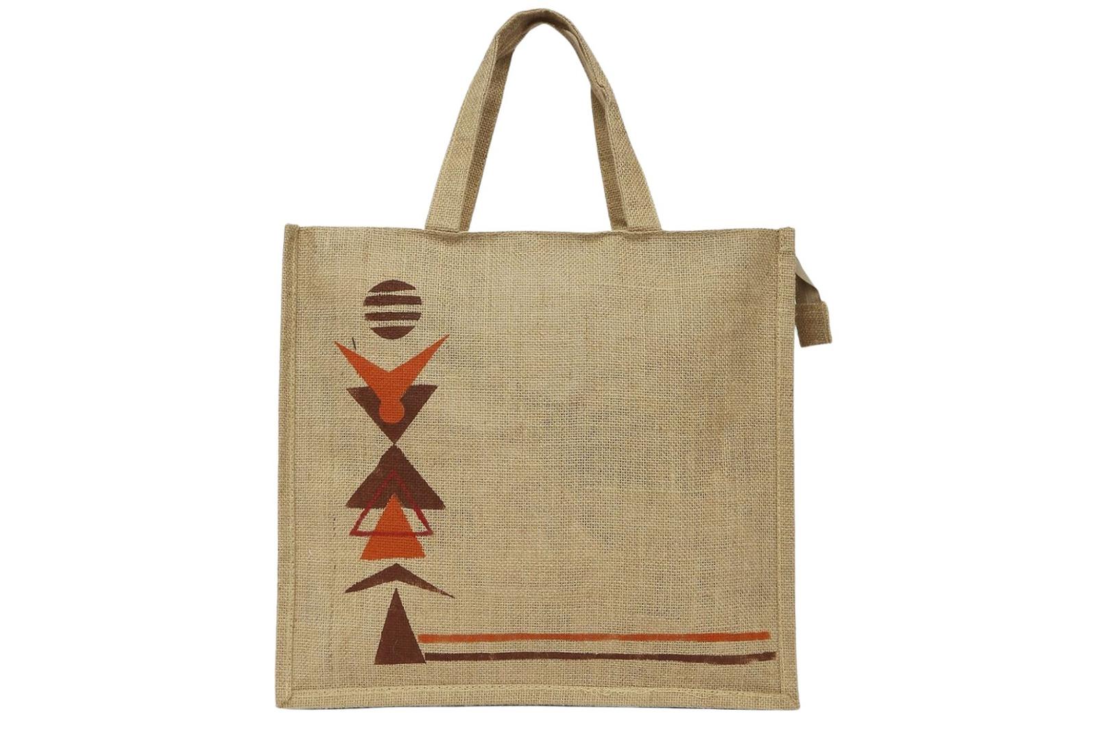 Warli Hand Painted Jute Bag