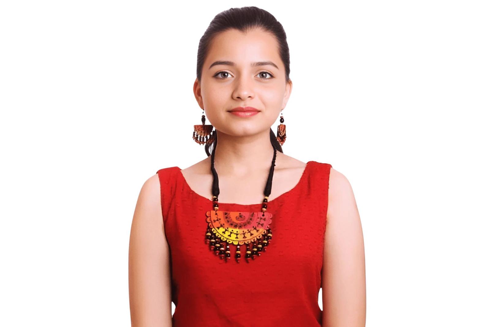 Warli Hand Painted Necklace Set